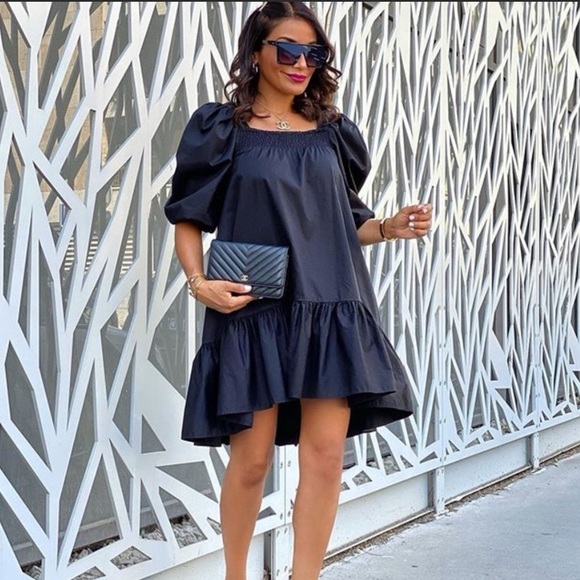 H&M Dresses & Skirts - H&M organic cotton puff sleeve dress NWT